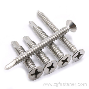 Stainless steel Cross groove countersunk head self-drilling and tapping screw